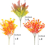 12 Bundles Artificial Fall Flowers Uv Resistant Autumn Decorations For Thanksgiving Home Kitchen Room Farmhouse Floral Arrangements Indoor Outdoor
