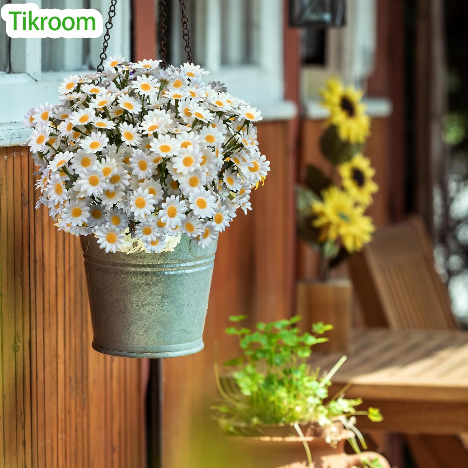 Artificial Daisy Flowers 18Pcs Small White Fake Daisies Flowers 3 Bundles 10 Inch Realistic Faux Silk Tiny Daisy Flowers For Home Garden Vase Wedding Diy Home Party Decor