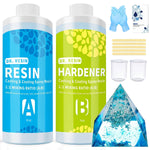 Clear Epoxy Resin Kit 2 Part 32 Oz For Table Bar Top Countertop Wood Food Safe Self-Leveling Resina Epoxica Casting Coat Set For Art Cratft Tumblers Jewelry Molds
