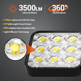 2 Pack Solar Flood Lights 3500LM Motion Sensor Outdoor Waterproof LED Security Lights