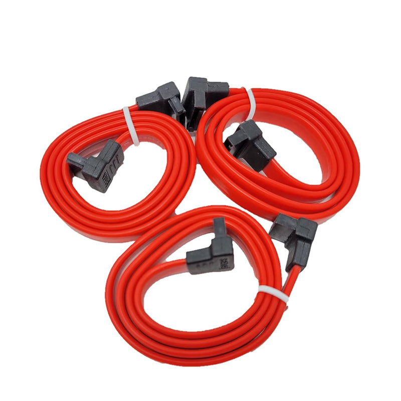 Micro connectors 0.5 Meter SATA III Right Angle to Right Angle Data Cable 3-Pa