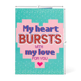 Love Robot Valentines Day Pop Up Card, For Love, Birthday, All Occasion, Just Because, Gifts For Wife, Husband, Lovers, Boyfriend, Him, Her, Crush, 5X7 - Includes Envelope And Message Note