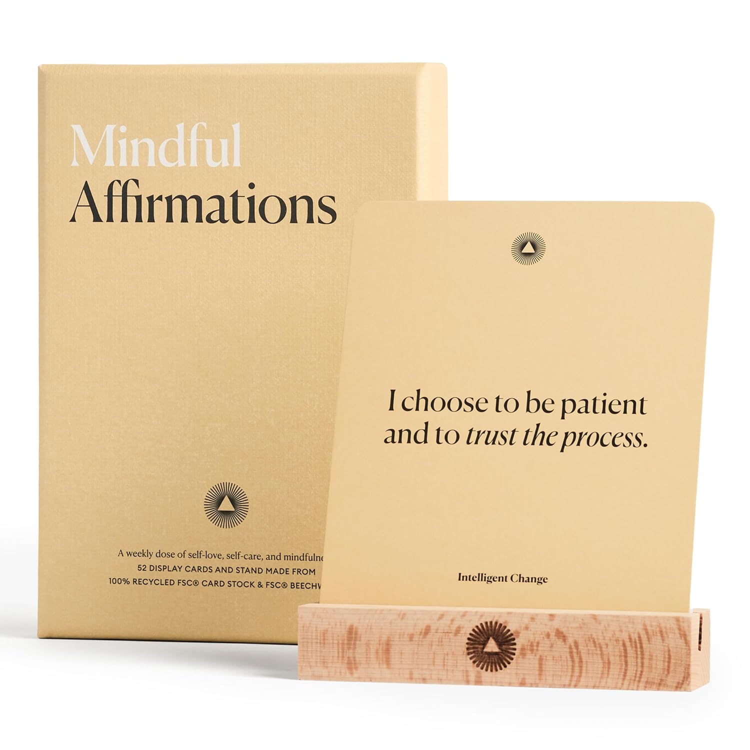 Mindful Affirmations, 52 Positive Affirmation Cards For Women With Display Stand, Daily Affirmations For Inspiration, Mindfulness & Self Care, Unique Gifts For Women And Men