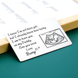 New Dad Gifts For Men Dad To Be Gifts For First Time Daddy Gift From Wife Valentine Gift For Him Fathers Day Daddy Present From Baby Bump Birthday White Elephant Christmas Wallet Insert Card