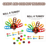 25 Player Turkey Thanksgiving Dice Game Fall Party Favor Cards Autumn Desk Game