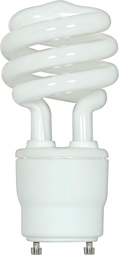 S8204 15W Mini Spiral CFL Light Bulb GU24 Base 2700K Soft White 950 Lumens 60W Equivalent