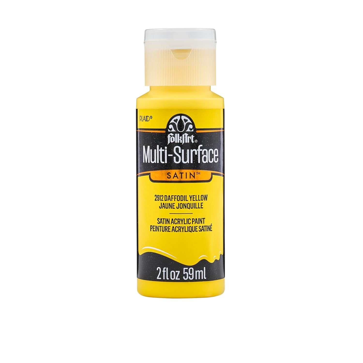 FolkArt Pl2912 Multi-Surface Paint, 2 oz, Daffodil Yellow