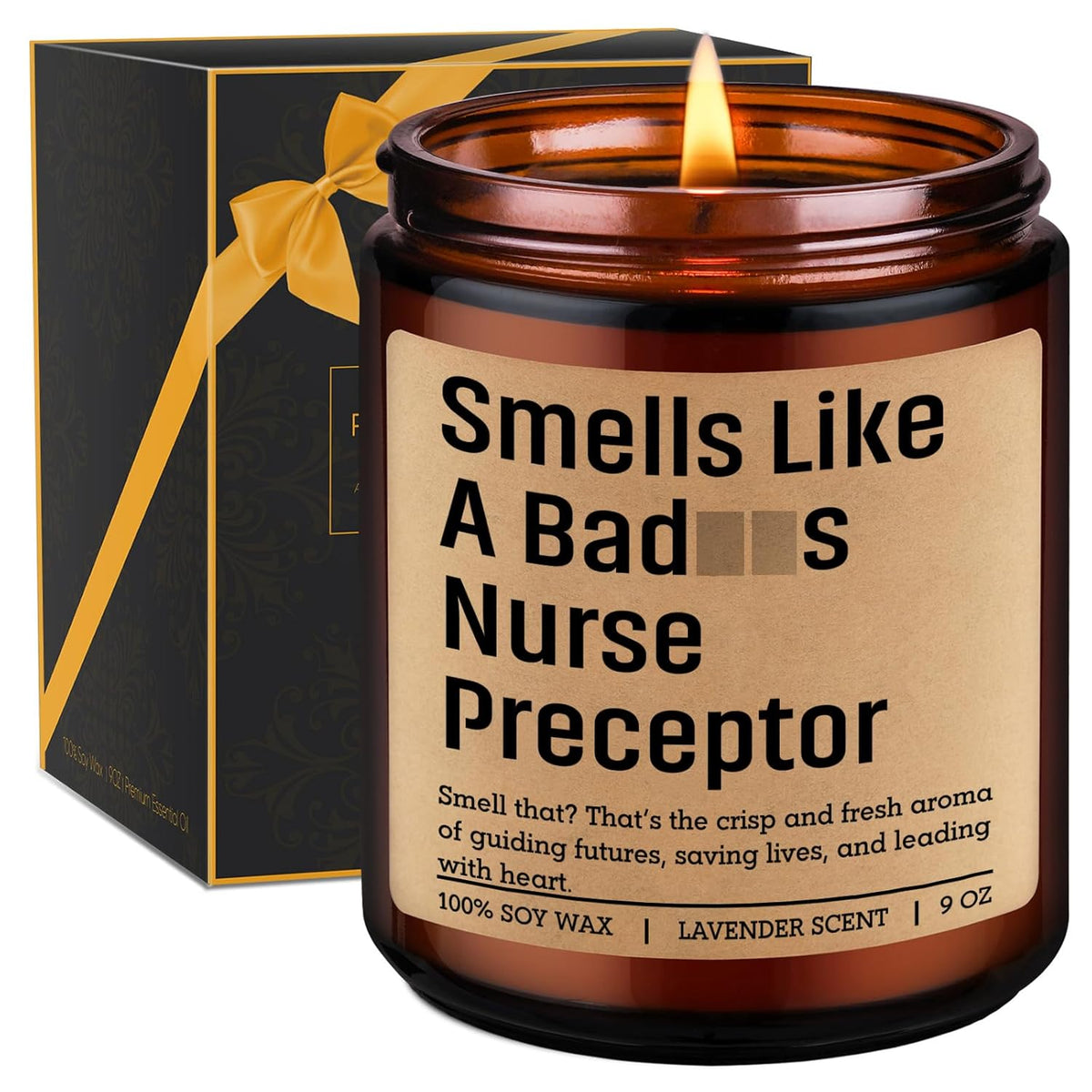 Candle, Nurse Preceptor Gifts, Preceptor Gifts Nursing - Clinical Instructor Appreciation Ideas For Women - Funny Birthday, Graduation, Thank You Presents For Nursing Instructor, Teacher, Mentor