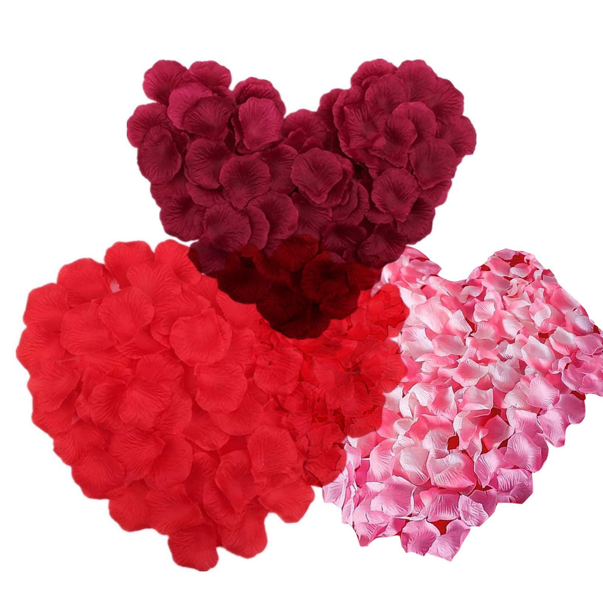 1800Pcs Assorted Artificial Silk Rose Petals For Romantic Night,Proposa Wedding Valentine'S Day Decoration Anniversary Home Party