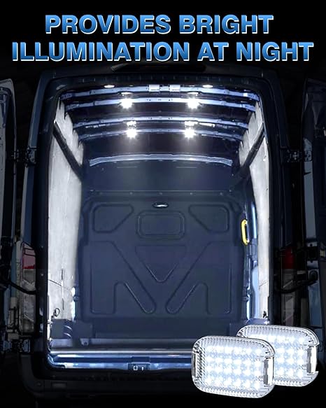 LED Interior Cabin Courtesy Lights Replacement for Ford Transit 150 250 350 2014 to 2024 Cargo Dome Lighting 6000K White
