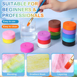 90 Pcs Tempera Paint Cakes 15 Colors Tempera Paint Washable Art Supplies For Painting Drawing Crafts Activities