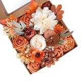Terracotta Artificial Wedding Flowers Combo Box Set Burnt Orange Flowers Fall Silk Flower In Bulk For Diy Wedding Bouquets Decorations