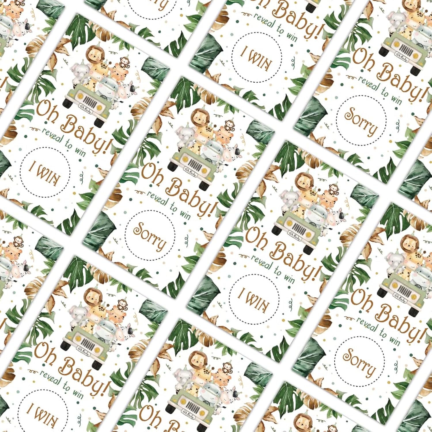 Woodland Animal Scratch Off Game Cards?32 Pcs?Baby Shower Games Raffle Cards Wedding Bridal Shower Gift Certificate Scratch Off Cards Family Holiday Games Supplies For Kids Adults