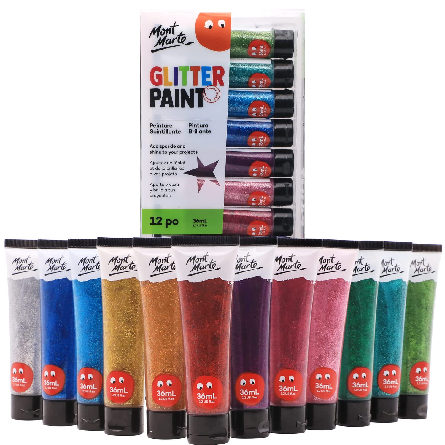 Glitter Paint 12Pc X 36Ml