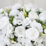 10 Bundles Artificial Peonies, White Hydrangea Artificial Flowers Silk Flowers For Indoor Home Decor Bedroom Kitchen Office Wedding Table Centerpieces