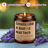Candle, Nail Tech Gifts For Women, Men, Nail Technician Gifts, Funny Birthday, Valentines Day, Appreciation, Graduation Ideas For Manicurist, Fingernail Artist - Pedicure Manicure Salon Decor
