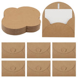 50Pcs Mini Envelopes With Cards, Heart Closure Diy Graffiti Blank Kraft Greeting Cards For Wedding Invitations, Christmas, Valentine'S Day