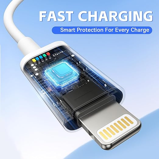 3 Pack MFi Lightning to USB CarPlay Charging Cable 3.3FT for iPhone & iPad