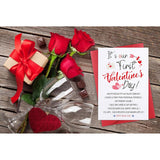 Funny 1St Valentine'S Day Greeting Card For Boyfriend/Girlfriend - It'S Our First Valentines Day Card With Envelope - Romantic, Cute Design - Perfect New Couple Gift