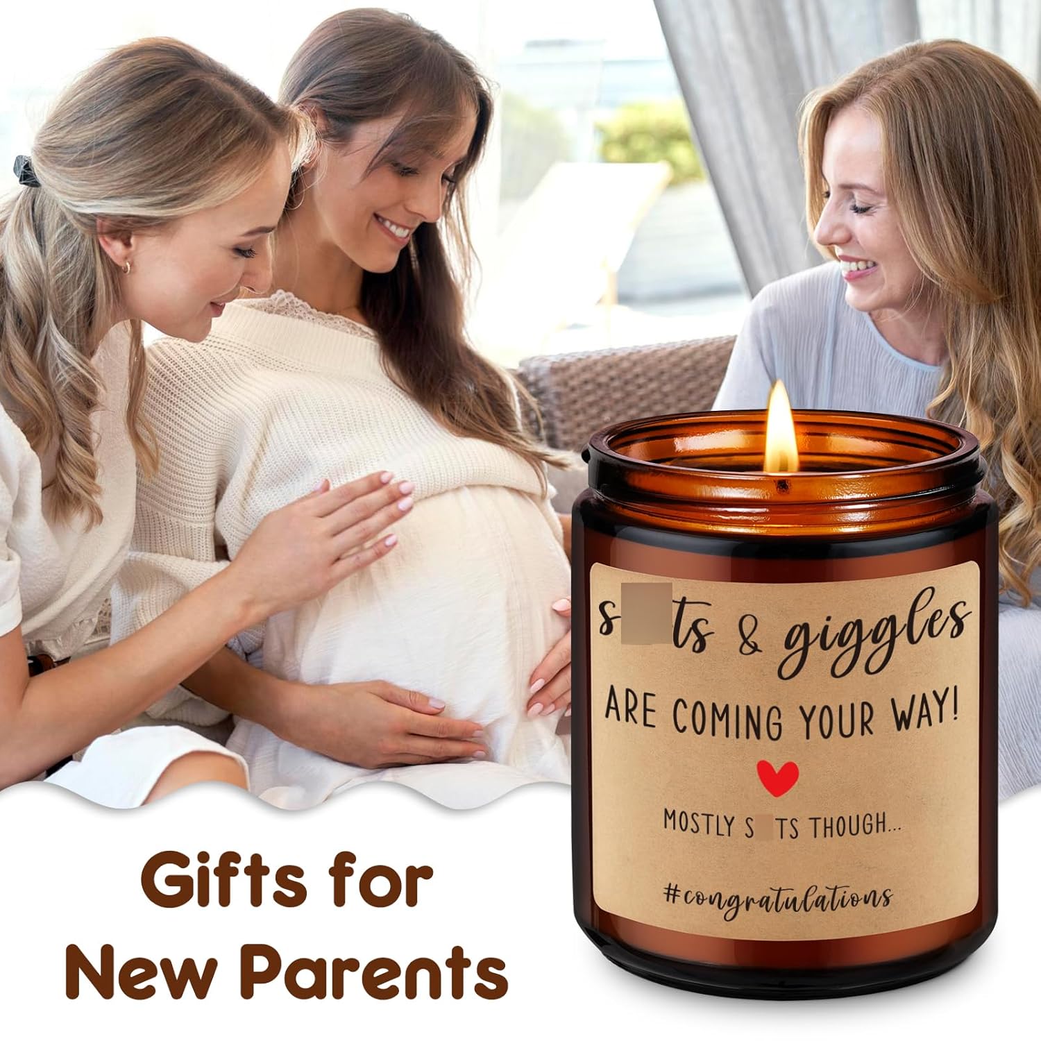 Funny Baby Shower Candle, New Parents Gifts For Couples, Unique Mom And Dad Gifts For New Parents, Expecting Mom To Be - Valentines Day, Boy Baby Announcement, Congratulations Pregnancy Couple