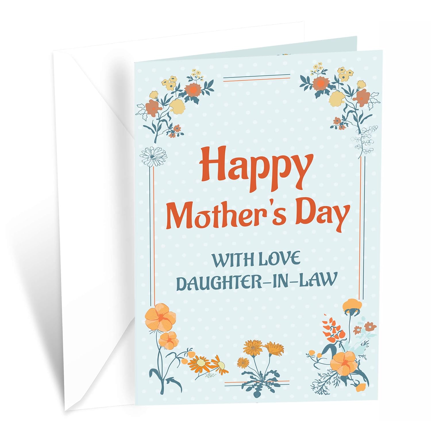 Mother'S Day Card Daughter-In-Law, Made In America, Eco-Friendly, Thick Card Stock With Premium Envelope 5In X 7.75In, Packaged In Protective Mailer