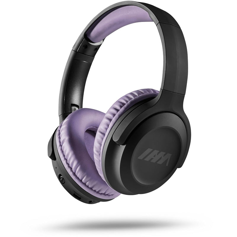 Active Noise Cancelling Wireless Over Ear Bluetooth Headphones Obsidian X Purp