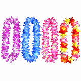 Hawaiian Hula Leis Dance Wreath Garland Artificial Flowers Fabric Neck Loop For Luau Party Costumes (Four Colors)