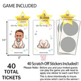 Baby Shower Games – Celebrity Baby Shower Games,Scratch Off Card Game For Door Prizes, Lottery, Ice Breaker – Decorations For Party – 40 Cards
