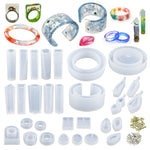 30Pcs Resin Jewelry Molds, Jewelry Molds For Uv Resin, Resina Silicone Molds Kit With Bracelet,Pendant,Ring For Epoxy Casting