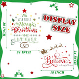 Christmas Decal Stickers New Year Happy Believe Quotes Wall Decals Reindeer Tree Vinyl Art Decor Removable Modern For Party Supplies Home Window