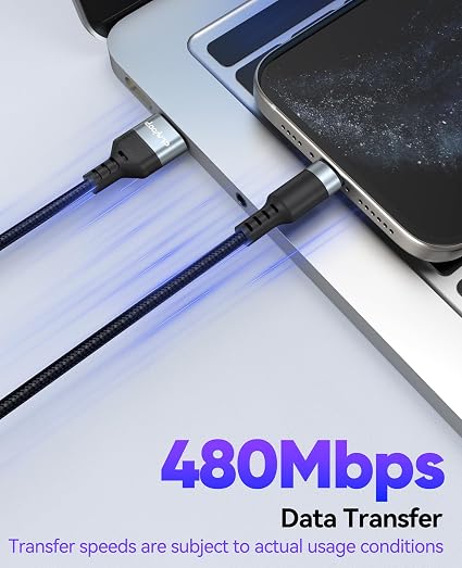 15FT USB A to USB C Cable 23W Fast Charging Long Braided Charger Cord