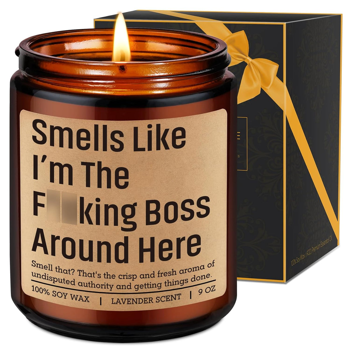 Candle, Boss Gifts For Women Men, Entrepreneur Gifts For New Business Owner - Funny Boss Day, Birthday, Company Presents For New Boss Lady - Funny Small Business Owner Presents Ideas
