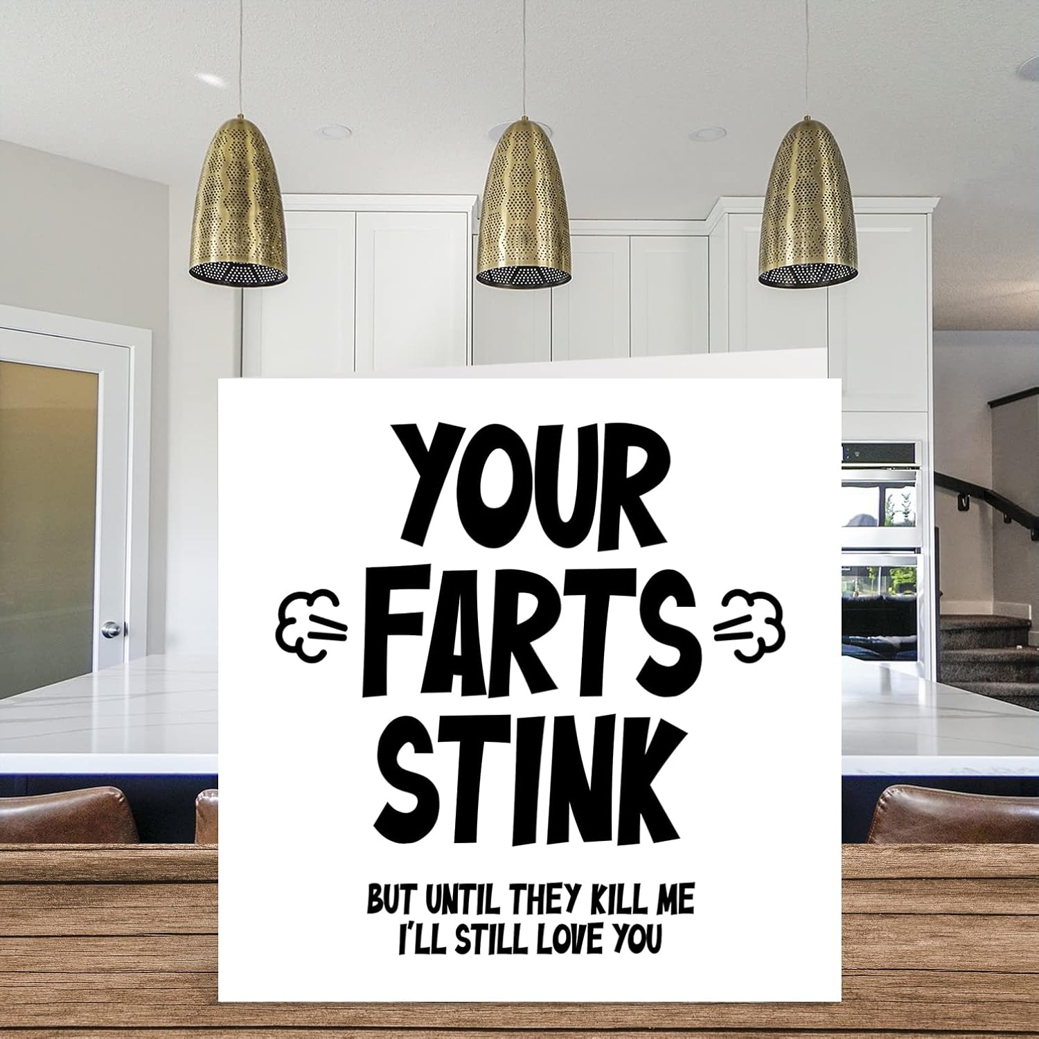 Funny Valentines Card For Him - Your Farts Stink - Valentine'S Day Card For Boyfriend Partner Fiance, 5.7 X 5.7 Inch Greeting Cards, Birthday Anniversary Valentine Card Husband From Wife Girlfriend