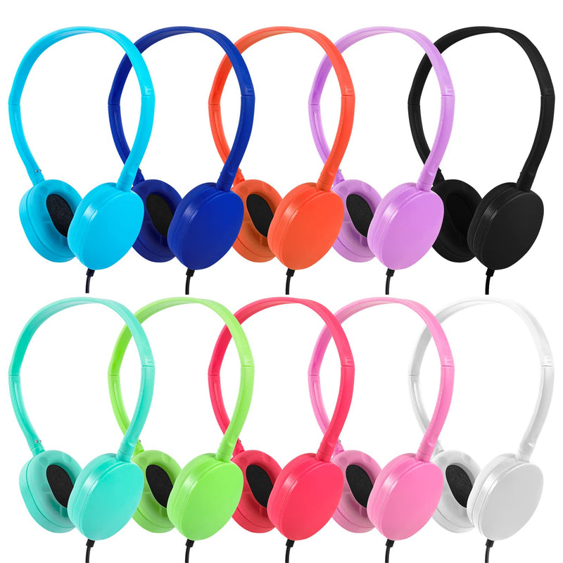 20 Pack Classroom Kids Headphones Bulk 10 Colourful Class Set Of Headphones Fo