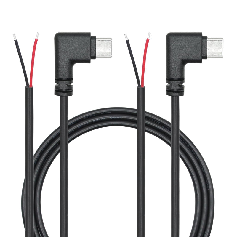 Right Angle Usb C To 2 Pin Bare Wire Open End Wire 1M/3Ft, 90 Degree Usb Type