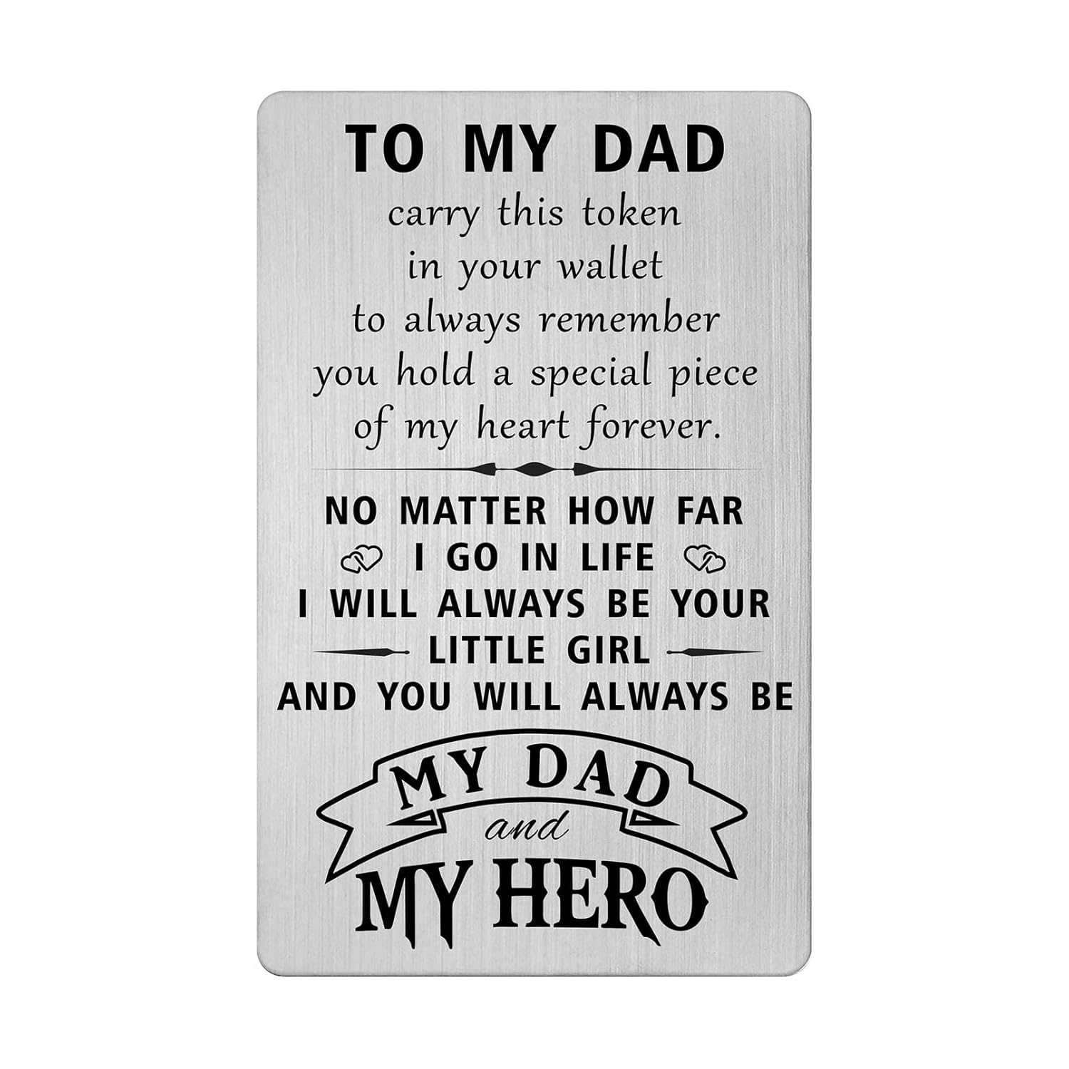 Dad Christmas Card From Daughter - Dad Fathers Day Cards From Daughter, Father Birthday Gifts, Daddy Presents