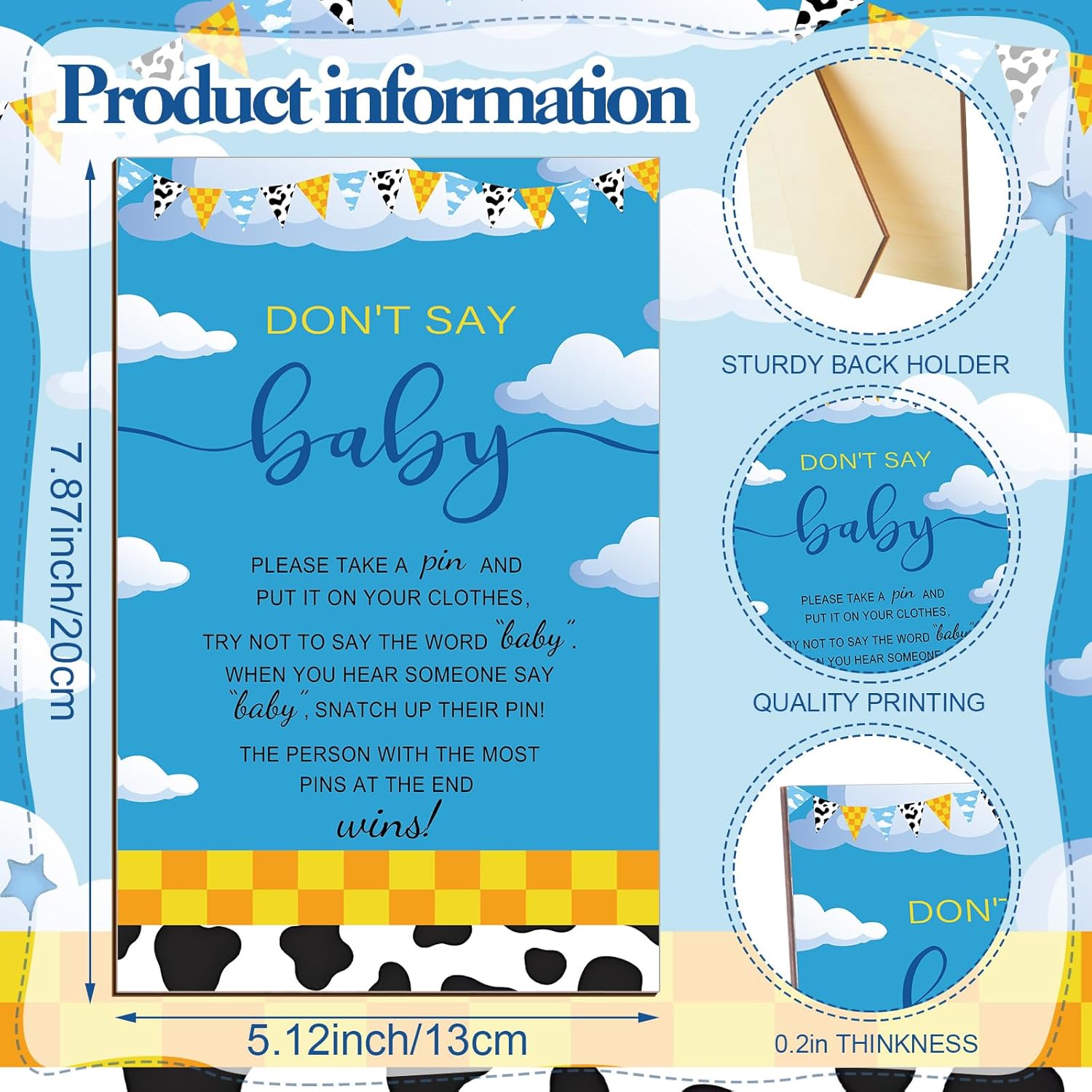 321 Pcs Boy Story Baby Shower Games Decorations It'S A Boy Story Baby Shower Decorations Bingo Game Description And Wishes Guess Who Mom Or Daddy Price Is Right Word Scramble Game Clothespins