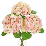 Pink Artificial Hydrangea Flowers 18.8 Inch Long With 6 Inch Full Realistic Bloom Lifelike Silk Faux Hydrangea Stems For Wedding Bouquet, Table Centerpieces, Party Decor, Home Indoor Decoration