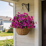 12 Piece Outdoor Artificial Flowers Fake Pansies -Two-Tone Faux Flowers Per Stem, Uv Resistant For Indoor Outdoor Porch Garden Planters Patio Window Box Home Decor(Light Purple Fuchsia)