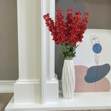 Delphinium Artificial Flowers,5Pcs Long Stem Red Silk Flowers 39" Fake Larkspur Flowers Bulk For Tall Vase Home Wedding Table Decor(Red)