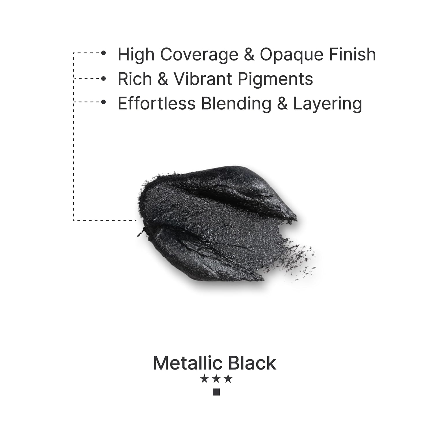 Gouache Metallic Black Refills (50Ml/1.7Oz)|Intense Pigments, Easy Color Refill (2 Pcs.)