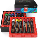 Acrylic Paint Set Of 12 Colors, 0.74 Ounces Tubes, Acrylic Artist Paints. Art Supplies For Painting