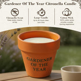 Gardening Candle Gifts For Women 6 Oz 2 In1 Terracotta Pot Gardening Scented Gifts For Valentine'S Day Pine, Star Anise, Cinnamon, Orange Mix Scented Candle For Gardeners Plant Lovers (White)