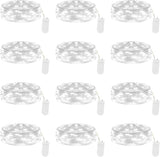 12 Pack Cool White Fairy Lights Battery Operated 7FT 20 LED Silver Wire String Lights Waterproof Firefly Lights for Mason Jars DIY Wedding Party Bedroom Centerpiece Table Decor