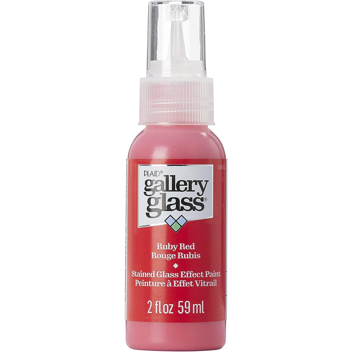 Gallery Glass, Ruby Red Stained Glass 2 fl oz Brilliant Smooth Finish Paint, Perfect for Easy to Apply DIY Arts and Crafts, 19691