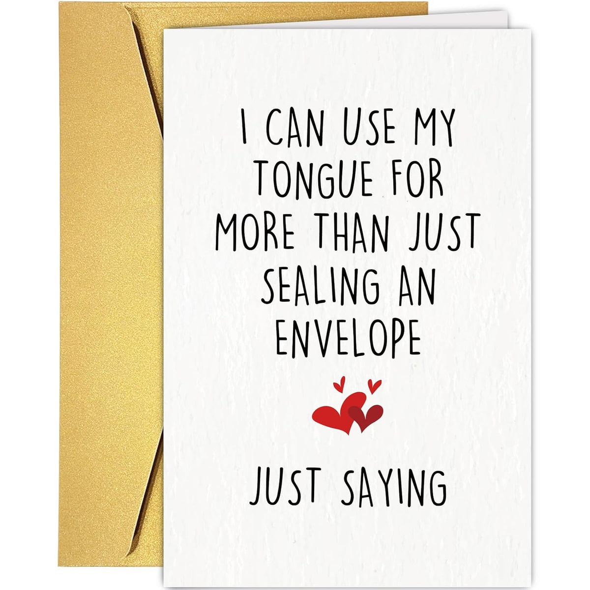 Naughty Birthday Card For Women Men, Rude Anniversary Card For Him Her, Valentines Day Card, Use My Tongue For More Than Just Sealing An Envelope