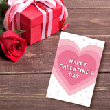 24 Sets Happy Galentines Day Cards For Bestie Sister Friends, Boxed Pink Valentine'S Day Cards For Woman Her, 6 Heart Designs Love Note Card With Envelopes, 4X6 Inch