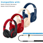 Studio3 Coiled Audio Cable For Beats Studio Pro / Studio3 / Solo4 / Solo3 Wireless Headsets, 3.5Mm In-Line Mic/Volume Control Headphone Cord Works On Ps5 Xbox One, 8Ft