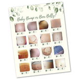 30 Beer Belly Or Pregnant Baby Bump Game Cards- Shower, Gender Reveal Or Bachlorette Party Supply Kit- Modern Neutral Ivory Card Design- An Easy, Fun Game For Men & Women!