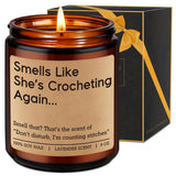 Candle Crochet Gifts For Women, Funny Gifts For Crocheters Knitters Crochet Lovers, Cool Ideas For People Who Crocheted - Valentines Day Birthday Crocheting Presents For Knitting Crafter